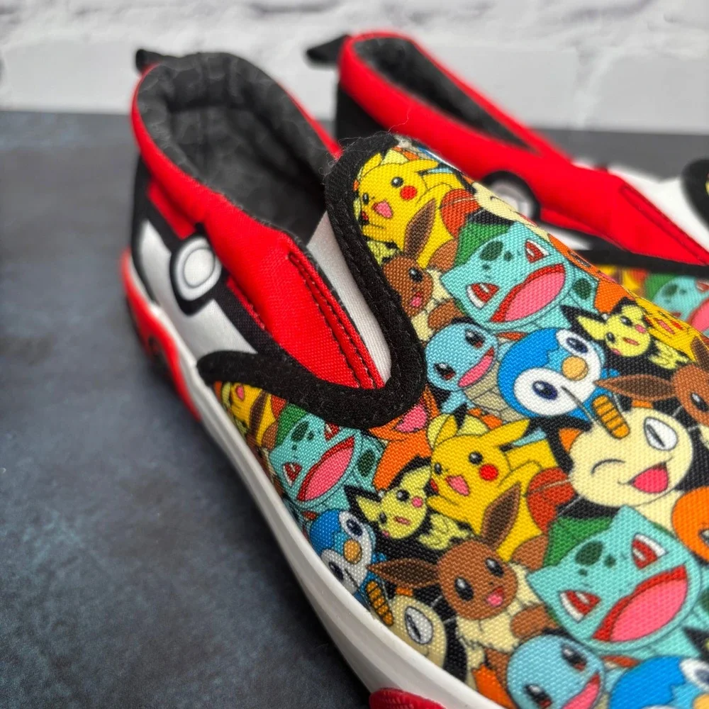Pokemon Kids Slip On Shoes Size 5 Canvas Slip On Shoes Pikachu